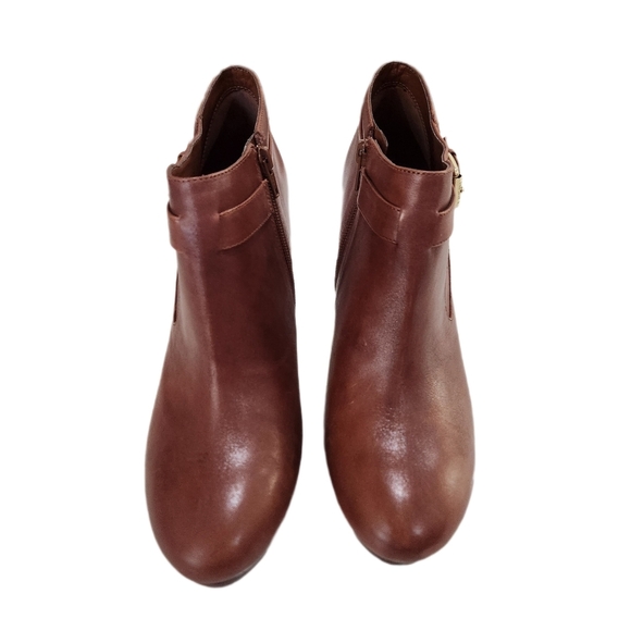 Ralph Lauren Mandy Carmel Brown Ankle Zip Boots, Womens 10 - Picture 3 of 6